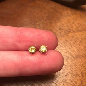 Peridot and Gold Earrings